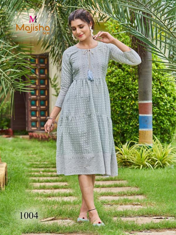 Majisha Nx Nykaa 1 Cotton Wear Anarkali Short Kurti Collection